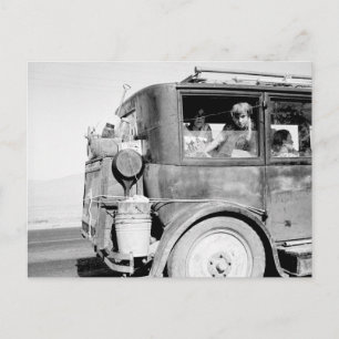 Go West Young Family, 1936 Postcard