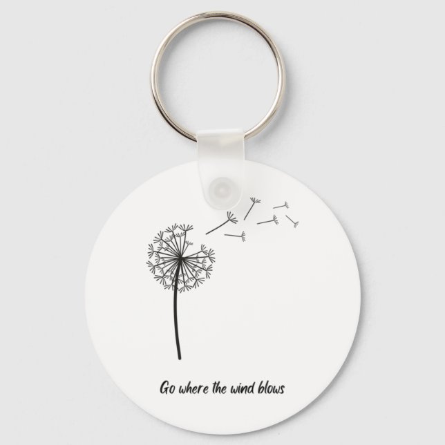 Go Where The Wind Blows Sticker  Key Ring (Front)