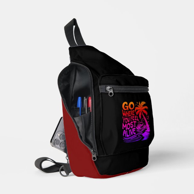 Go Where You Feel Alive Sling Bag (Open)
