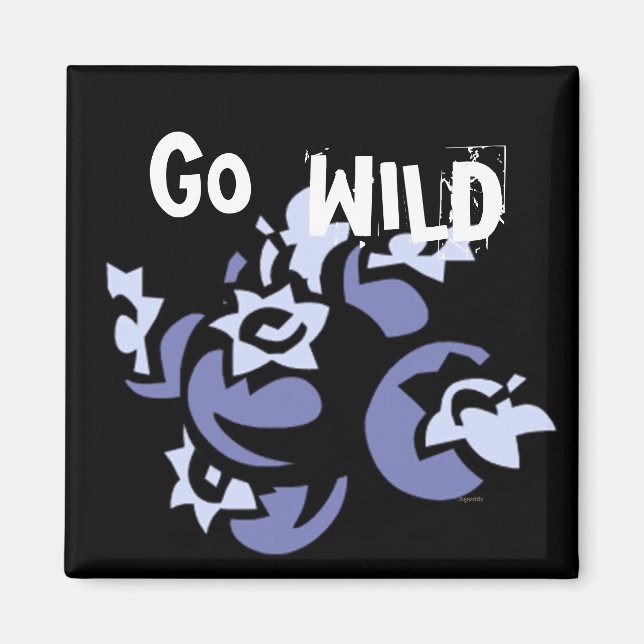 Go Wild Blueberry Fruit Magnet (Front)