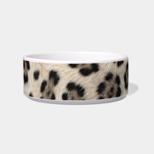 Go Wild Snow Leopard Warm Faux Fur Look Bowl