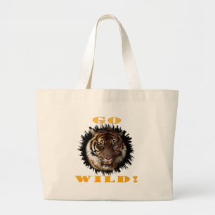 Go Wild Tiger Large Tote Bag