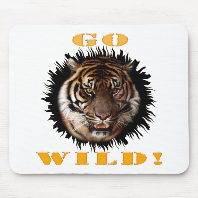 Go Wild Tiger Mouse Mat (Front)