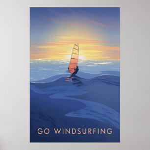 Go Windsurfing Travel Poster