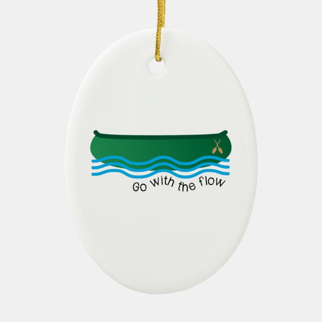 Go With Flow Ceramic Tree Decoration (Front)