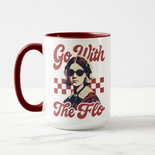 Go With The Flo Retro Florence Nightingale Nurse Mug