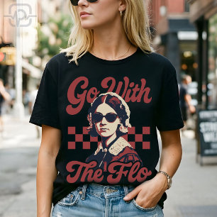 Go With The Flo Retro Florence Nightingale Nurse T-Shirt