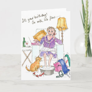 'Go with the Flow' birthday card