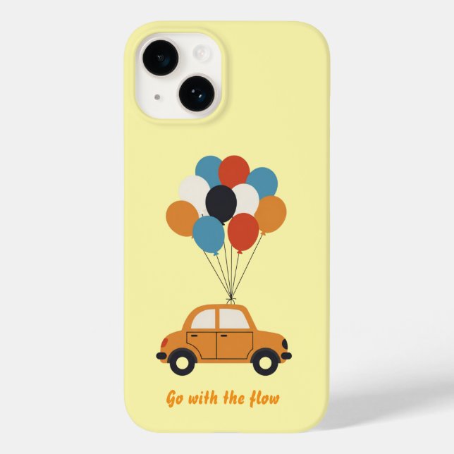 Go with the flow - Car with balloons yellow case (Back)