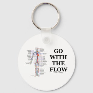 Go With The Flow (Circulatory System Attitude) Key Ring