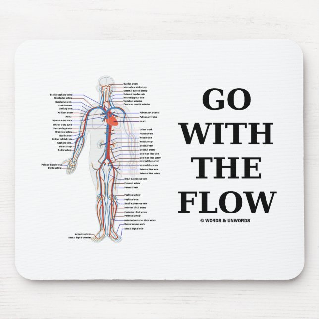 Go With The Flow (Circulatory System Attitude) Mouse Mat (Front)