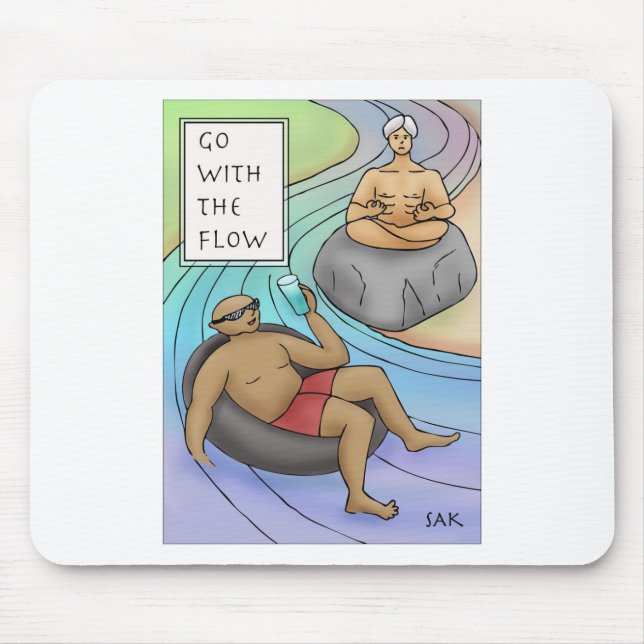 Go With The Flow Mouse Mat (Front)