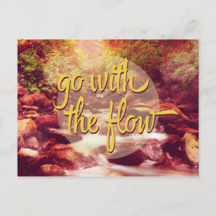 Go With The Flow River Postcard