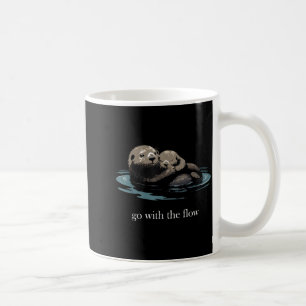 Go with The Flow Sea Otter Wildlife River Animal Coffee Mug