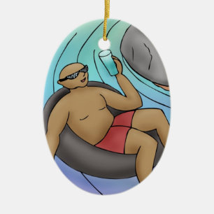 Go With The Flow with Rock Water Flower Essence Ceramic Tree Decoration