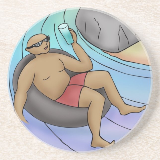 Go With The Flow with Rock Water Flower Essence Coaster (Front)