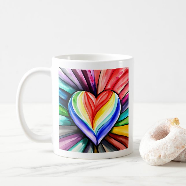 Go with your heart coffee mug (With Donut)