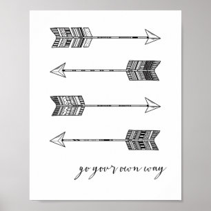 Go Your Own Way Arrow Print