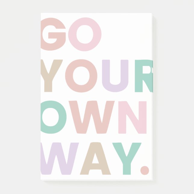Go Your Own Way Post-it Notes (Front)