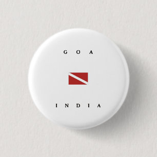 Goa India Scuba Dive Flag 3 Cm Round Badge