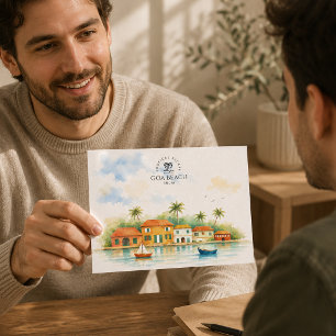 Goa, India souvenir Watercolor Travel Postcard