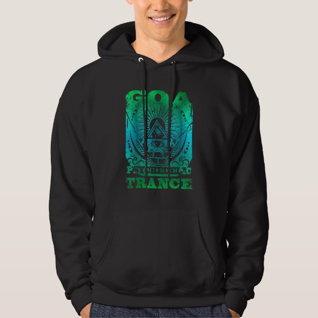 Goa Psychedelic Trance  Om Psytrance Raver Hoodie (Front)