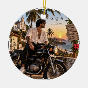 Goa • Salt Air Clear Minds Happier Days • Same Roa Ceramic Tree Decoration