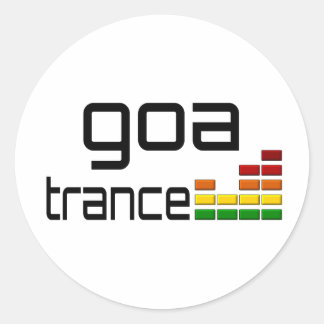Goa Trance Music with Stereo Equalizer Classic Round Sticker
