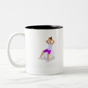 Goal Digger Woman Gym Two-Tone Coffee Mug