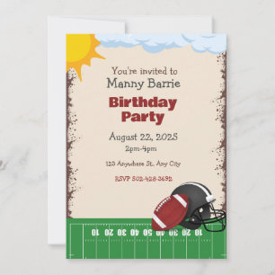 Goal! Football Frenzy Birthday Party Invitation
