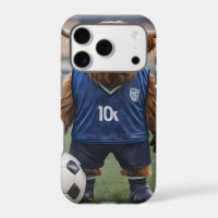 "Goal-Getter: A Highland Cow Dressed for Soccer"