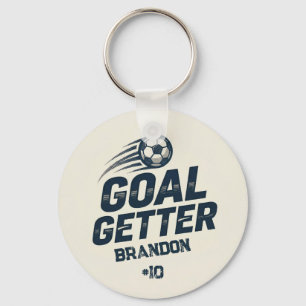 Goal Getter Distressed Player Name & Number Key Ring