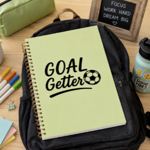 'Goal Getter' Soft Light Olive Green Journal Gift