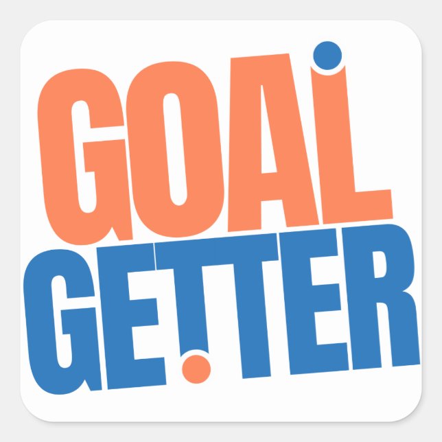 Goal Getter Square Sticker (Front)