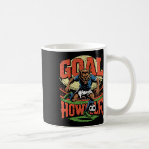 Goal Howler Werewolf Soccer Halloween Parody Coffee Mug