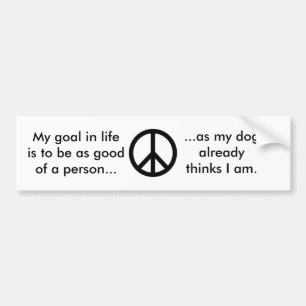 Goal In Life Bumper Sticker