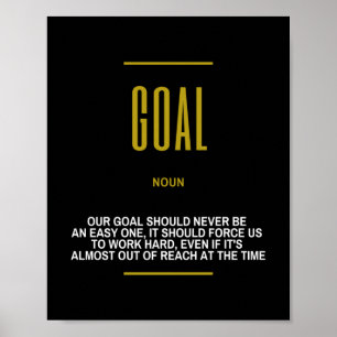 Goal Inspirational Quote On Success Poster