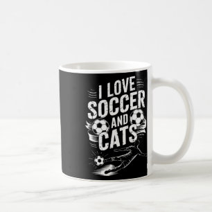 Goal Keeper Player And Coach Team, I Love Soccer A Coffee Mug