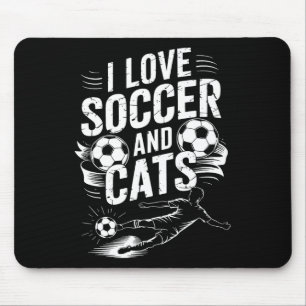 Goal Keeper Player And Coach Team, I Love Soccer A Mouse Mat