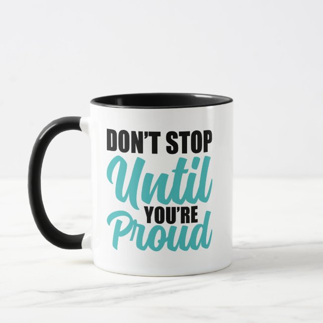 Goal-Orientated Achievement Quote Mug (Left)