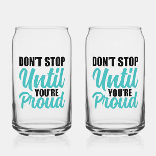 Goal-Oriented Achievement Quote Can Glass