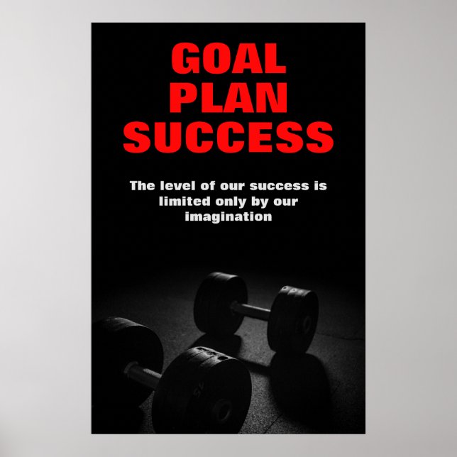 Goal Plan Success Bodybuilding Training Fitness Poster (Front)