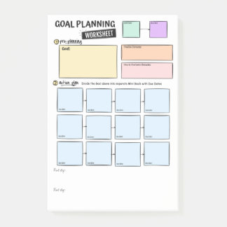 Goal planning Post-It Notes