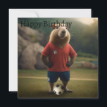 "Goal-Scoring Capybara: The Ultimate Soccer Star!" Card<br><div class="desc">Pictured Dressed In His Soccer Outfit With Ball Is Soccer Capybara.</div>