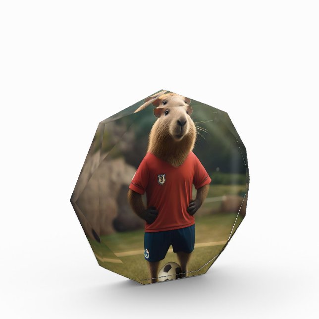 "Goal-Scoring Capybara: The Ultimate Soccer Star!" Photo Block (Left)