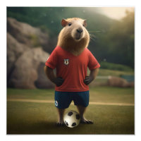 "Goal-Scoring Capybara: The Ultimate Soccer Star!"