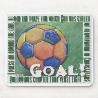 Goal! scripture soccer ball mousepad