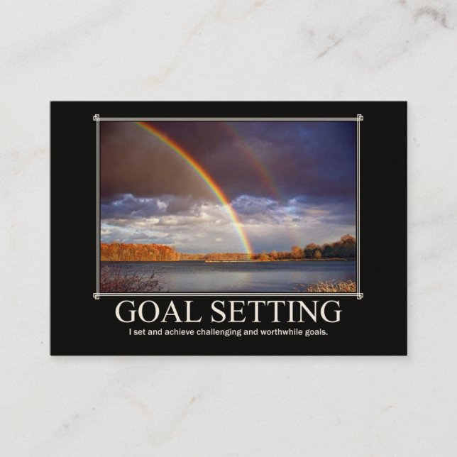 Goal Setting Custom Business Card (Front)