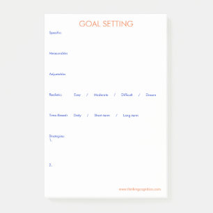 Goal Setting Post-it Notes