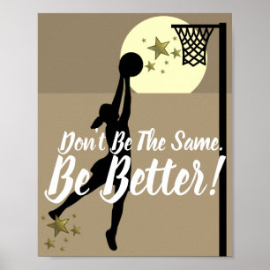 Goal Shooter Motivational Netball Quote Poster